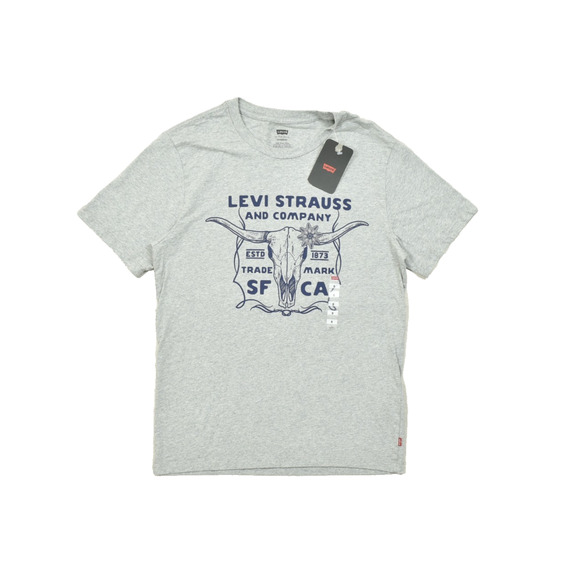 New Levi's Men's Bull Skull Graphic T-Shirt Regular Size S Short Sleeve NWT - Picture 1 of 8